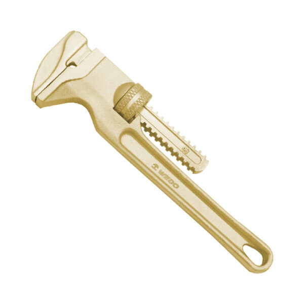 Chiave inglese WEDO, bronzo alluminio, antiscintilla, regolabile, certificata BAM ATEX, utensile professionale, resistente alla corrosione.