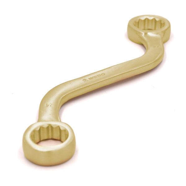 La llave de doble extremo antichispas WEDO garantiza seguridad y precisión en entornos explosivos, ideal para profesionales.