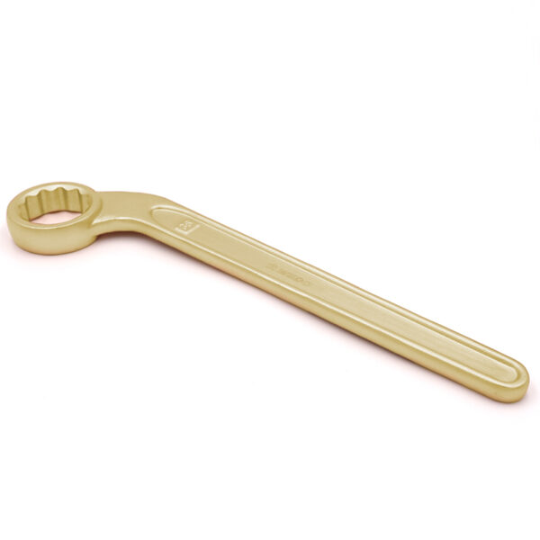 La llave de bronce de aluminio antichispas WEDO garantiza un acceso seguro y preciso en espacios reducidos con su diseño de curva de 45 grados.