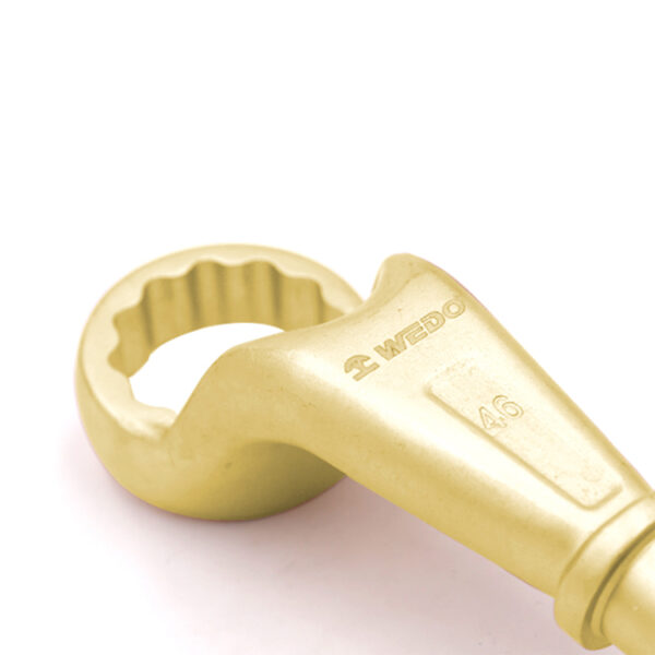 WEDO Ringschlüssel aus langlebiger Aluminiumbronze, der eine funkenfreie und korrosionsbeständige Leistung gewährleistet.