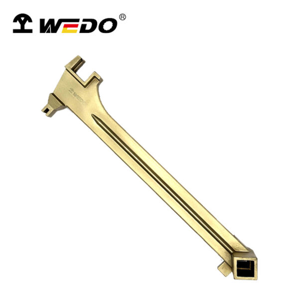 Clé à bonde en bronze d’aluminium WEDO : Outil durable et anti-étincelles, certifié BAM ATEX pour une utilisation professionnelle en toute sécurité.