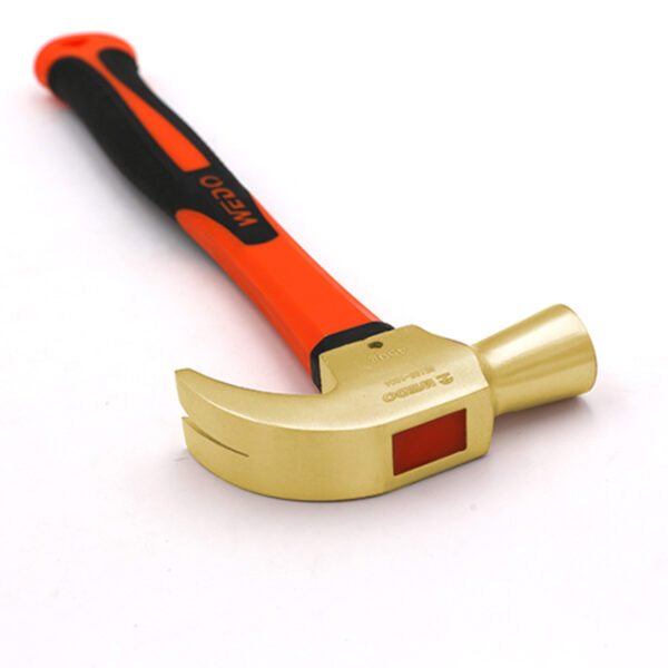 Martello WEDO con artiglio, bronzo alluminio, antiscintilla, certificato BAM ATEX, ideale per un uso sicuro in ambienti pericolosi.