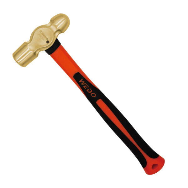 WEDO Bilyalı Çekiç, Alüminyum Bronz, Kıvılcım çıkarmayan, BAM ATEX sertifikalı, ergonomik, profesyonel alet.