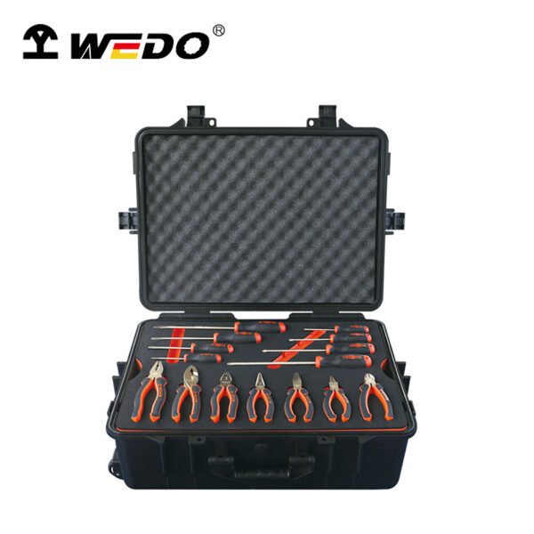 WEDO 36 pcs non-sparking tool set, BAM ATEX certified, premium Aluminum Bronze, ensures safety and durability.