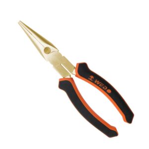 WEDO aluminijska brončana kliješta s dugim nosom, ne iskre, BAM ATEX certificirani, ergonomski, precizni vrhovi za profesionalce.