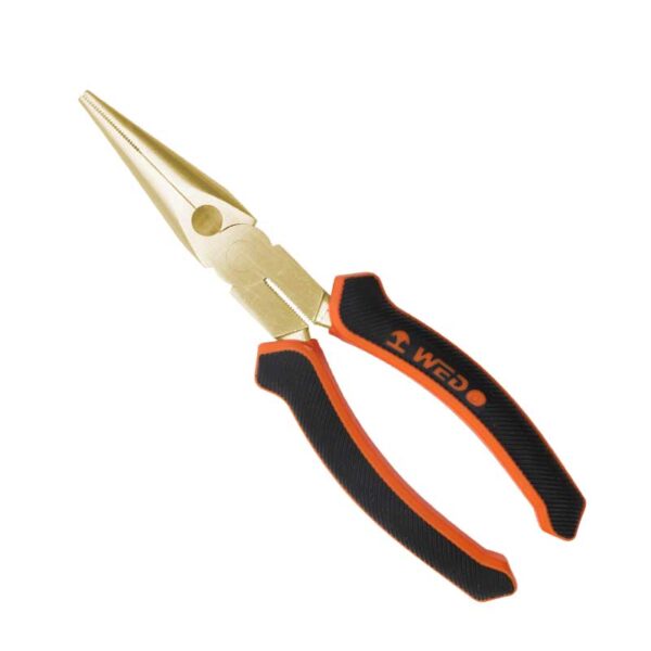WEDO Aluminium Bronze Long Nose Tang, gnistfri, BAM ATEX-sertifisert, ergonomisk, presisjonsspisser for profesjonelle.