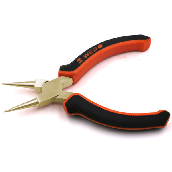 WEDO Round Nose Pliers: Non-sparking, ergonomic design for safe, precise work in explosive environments.