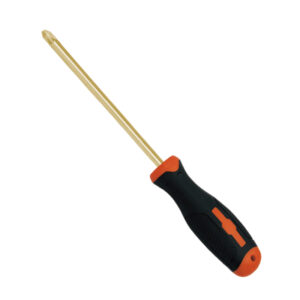 WEDO Pozidriv Screwdriver, non-sparking aluminum bronze, BAM ATEX certified, ergonomic, corrosion-resistant.