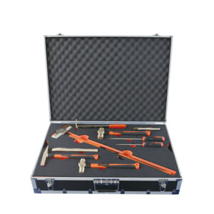 WEDO 17 pcs non-sparking tool set, BAM ATEX certified, beryllium copper, ideal for petrochemical and mining industries.