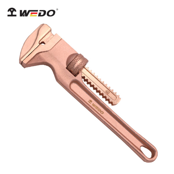 Llave inglesa WEDO: Cobre berilio de primera calidad, antichispas, con certificación BAM ATEX, ideal para trabajos seguros y precisos.
