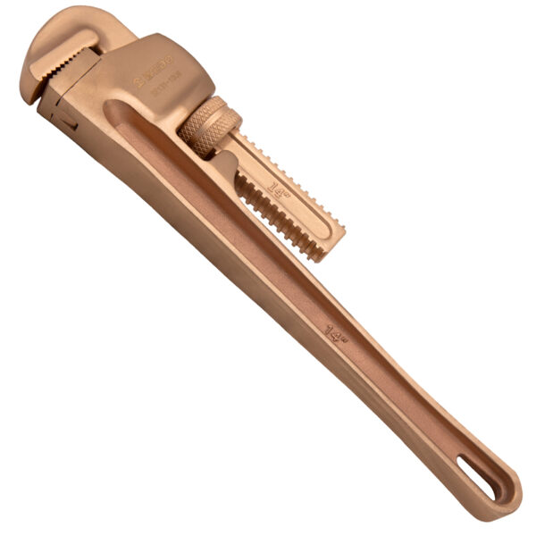 Chiave a tubo WEDO, stile americano, rame al berillio, antiscintilla, certificato BAM ATEX, utensile resistente alla corrosione.