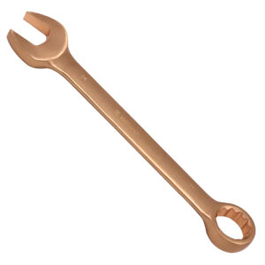 WEDO Combination Wrench, high-gloss polished Beryllium Copper, non-sparking, BAM ATEX certified, professional tool.