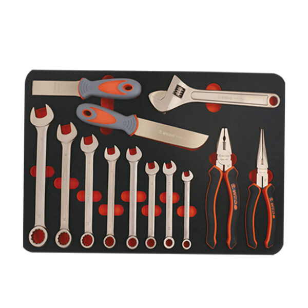 WEDO non-sparking tool set, 20 pcs, BAM ATEX certified, beryllium copper, high-quality, safe for explosive environments.