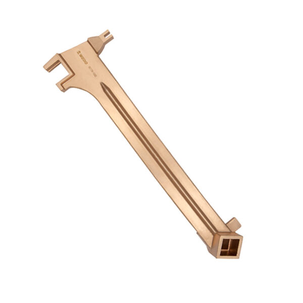 WEDO Bung Wrench, Drum Wrench, Beryllium Copper, Non-sparking, BAM ATEX certified, professional safety tool.