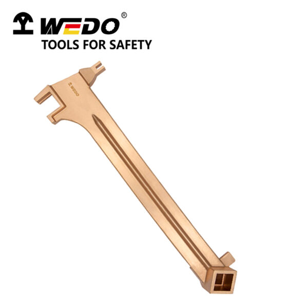 High-quality Beryllium Copper WEDO Bung Wrench, non-sparking, corrosion-resistant, BAM ATEX certified for safety.