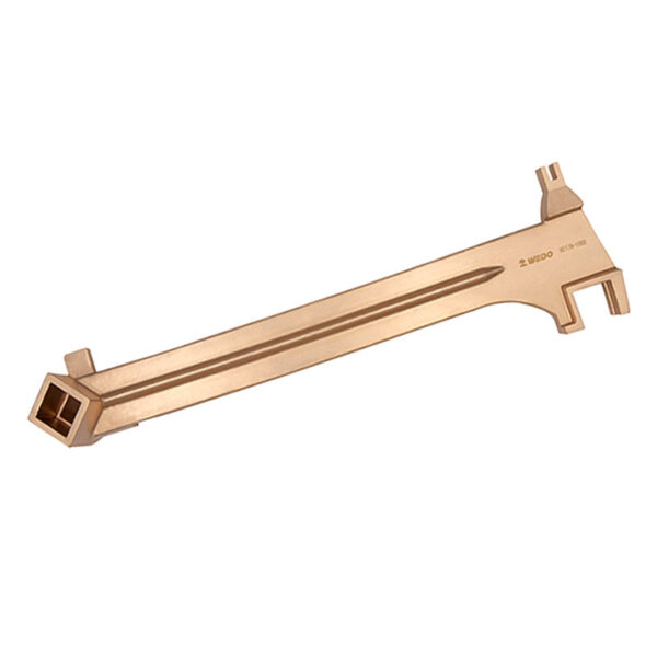 WEDO Bung Wrench, Beryllium Copper, non-sparking, ideal for safe use in hazardous industrial environments.