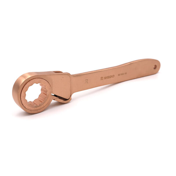 WEDO Cırcır Anahtarı: Patlayıcı ortamlarda güvenli ve hassas çalışma için kıvılcım çıkarmayan, ergonomik alet.
