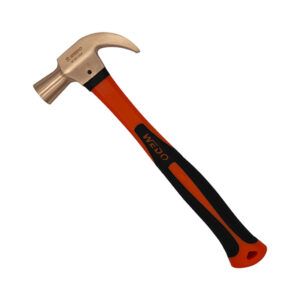 Martelo WEDO com garra, cobre de berílio, sem faísca, certificado BAM ATEX, ferramenta profissional para ambientes seguros.
