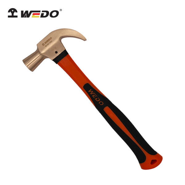 WEDO Martillo con garra, Cobre Berilio, antichispas, Herramienta con certificación BAM ATEX, duradera, resistente a la corrosión.