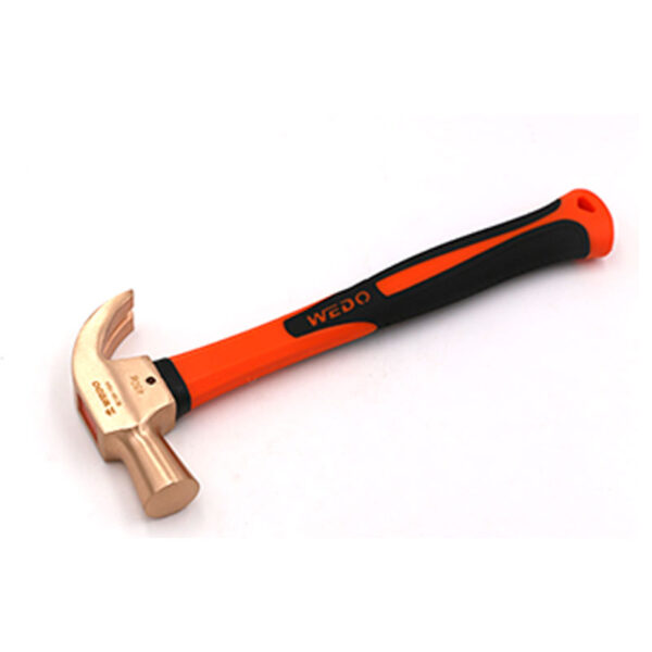 Martillo de cobre berilio WEDO: Herramienta ergonómica que no produce chispas para un uso seguro y eficiente en entornos peligrosos.