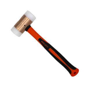 Martelo de cabeça de nylon WEDO, cobre de berílio, sem faísca, certificado BAM ATEX, ideal para uso profissional de segurança.
