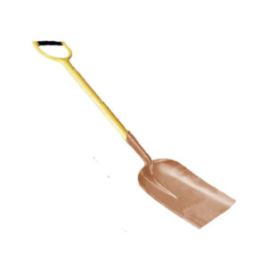 WEDO Beryllium Copper Shovel, non-sparking, BAM ATEX certified, professional hand tool for safe industrial use.