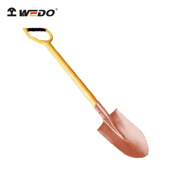 Pala de cobre berilio WEDO: Diseño ergonómico, resistente a la corrosión y antichispas para seguridad y durabilidad profesionales.