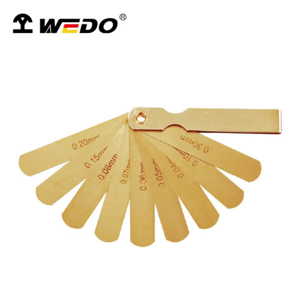 Set de calibre de palmă din alamă WEDO, anti-scântei, certificat BAM ATEX, proiectat cu precizie pentru uz profesional.