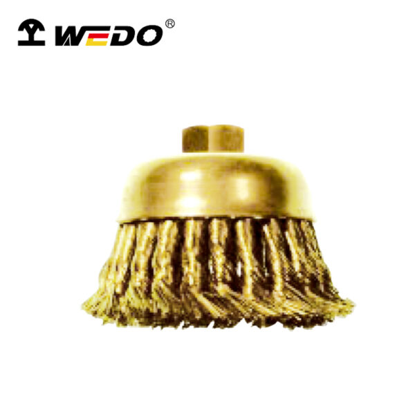 WEDO Cup Brush: Premium knuttråd i mässing, konstruerad för precision, hållbarhet och kraftig professionell användning.