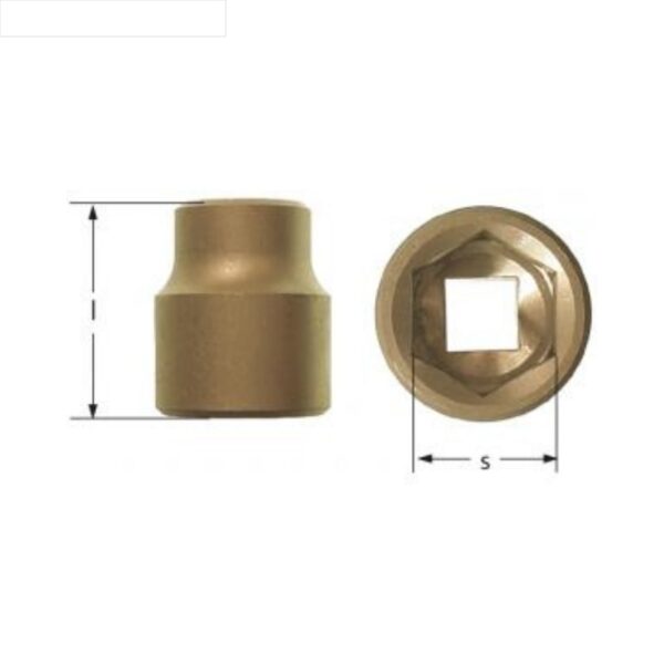 Cap tubular metric AMPCO pentru cheie de 1/4", ideal pentru medii periculoase și echipamente sensibile.