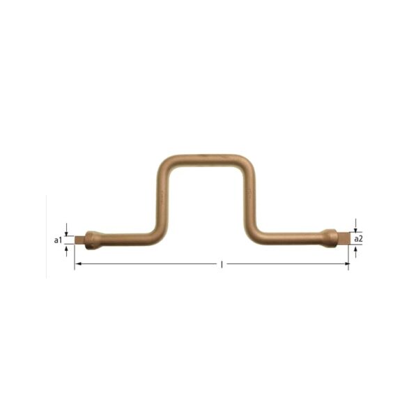 Llave de mango de velocidad antichispas AMPCO de 1/2" - 3/4" (AlBz) para uso seguro en entornos explosivos y equipos sensibles.