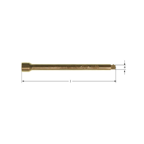 AMPCO Safety Tools Μπάρα επέκτασης 3/4" για κλειδί πρίζας, χωρίς σπινθήρες και μη μαγνητική για ασφαλή χρήση σε επικίνδυνες περιοχές.