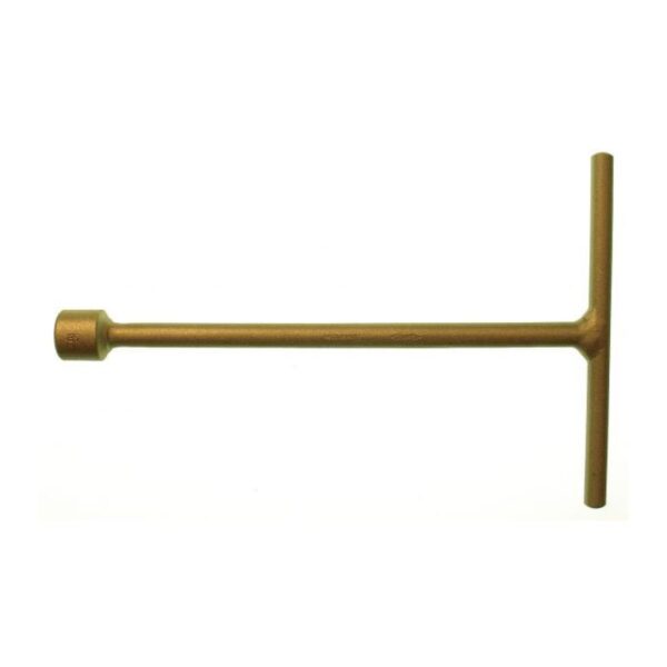 AMPCO non-sparking metric socket wrench, hexagonal T-type, ideal for hazardous environments and sensitive equipment.