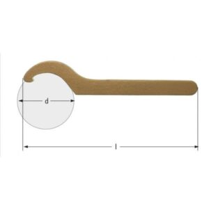 AMPCO non-sparking hook spanner, ideal for explosive environments and sensitive equipment, with lifetime warranty.
