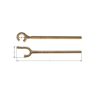 AMPCO Safety Tools κλειδί τροχού βαλβίδας, χωρίς σπινθήρες και μη μαγνητικό, ιδανικό για επικίνδυνα περιβάλλοντα και ευαίσθητο εξοπλισμό.