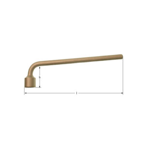AMPCO Safety Tools Cheie tubulară tip L, fără scântei, hexagonală, ideală pentru medii periculoase și echipamente sensibile.