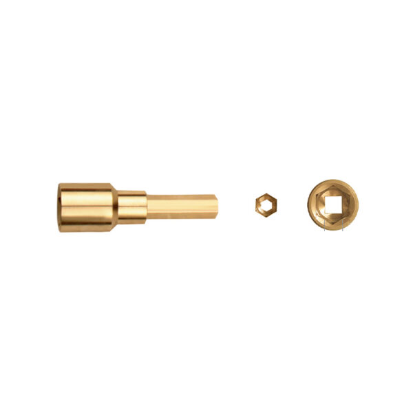 AMPCO non-sparking hex key, 1/4" drive, BeCu, ideal for safe use in explosive environments and sensitive equipment.