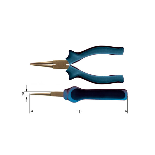 AMPCO flattang DIN5248, gnistfri og ikke-magnetisk, ideell for farlige miljøer og sensitivt utstyr.