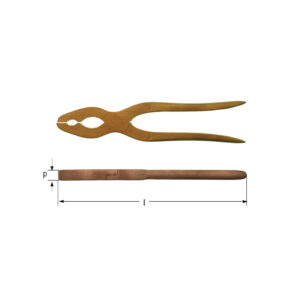 AMPCO Safety Tools pipe pliers DIN5247 BeCu, non-sparking, non-magnetic, corrosion-resistant for safe use in hazardous areas.