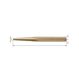 AMPCO Safety Tools conical drive mandrel punch, non-sparking, non-magnetic, corrosion-resistant for safe use.