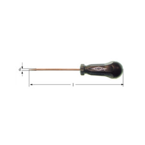 AMPCO Safety Tools Awl, Pricker in BeCu, ideal for non-sparking, non-magnetic applications in hazardous environments.