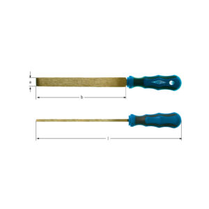 AMPCO non-sparking flat scraper 20 x 200mm BeCu, ideal for hazardous environments and sensitive equipment.