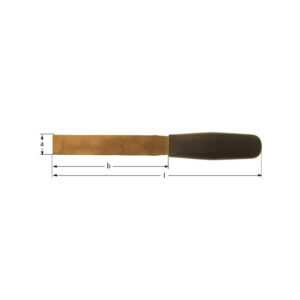 AMPCO putty knife with stiff blade and anti-static handle, ideal for non-sparking and non-magnetic applications.