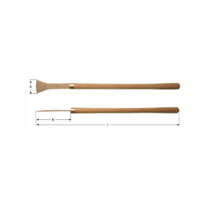 AMPCO rust scraper with handle, non-sparking and non-magnetic, ideal for hazardous environments and sensitive equipment.