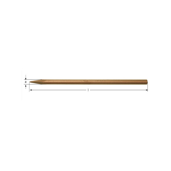AMPCO Safety Tools pin voor het reinigen van schroefdraad, vonkvrij, niet-magnetisch, corrosiebestendig, ideaal voor gevaarlijke omgevingen.