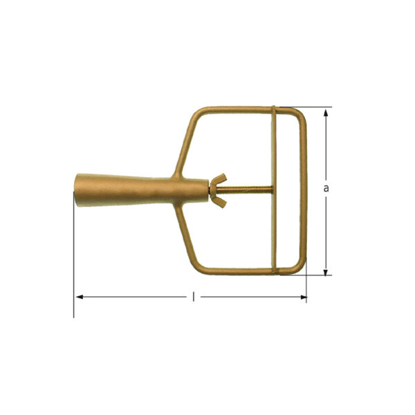 AMPCO Safety Tools Suporte de mop projetado para uso sem faísca e resistente à corrosão em ambientes perigosos.