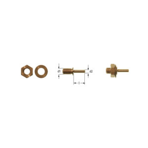 AMPCO non-sparking drive shaft for wheel brush, ideal for hazardous environments and sensitive equipment.