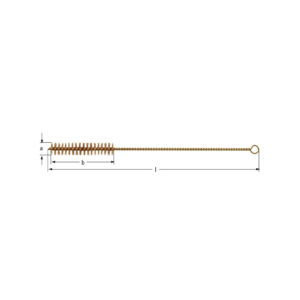 AMPCO Safety Tools tube brush 20 x 100mm, non-sparking, non-magnetic, corrosion-resistant for safe use in hazardous areas.