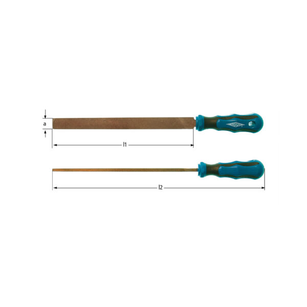 AMPCO Safety Tools litteä käsin leikattu 3 sileää BeCua, ihanteellinen kipinöimättömiin ja ei-magneettisiin sovelluksiin.