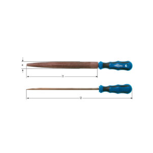 AMPCO half round file cut 1 (bastard) made from non-sparking BeCu alloy, ideal for hazardous environments.